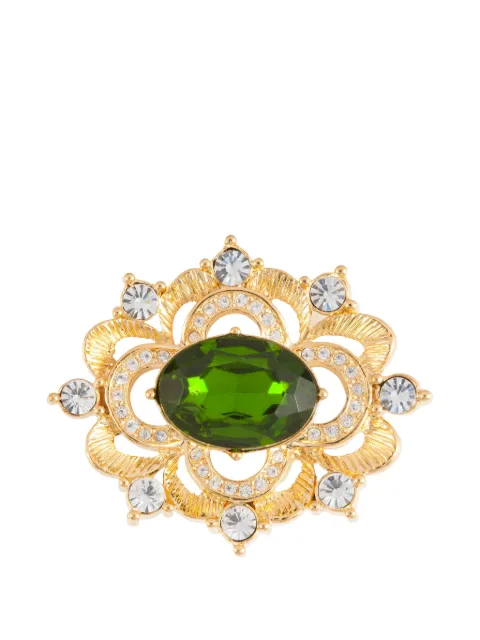 Susan Caplan Vintage 1960's oval-stone brooch Gold PN023053