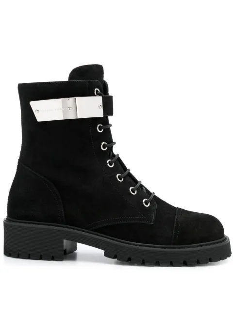 Giuseppe Zanotti Alexa logo plate boots Black I970002001