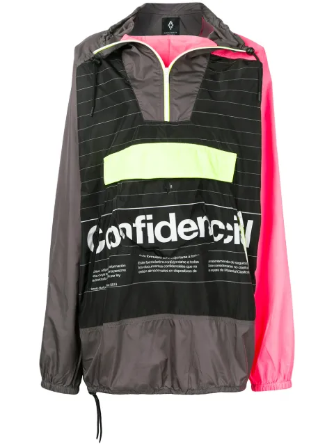COUNTY OF MILAN Confidencial hooded pullover jacket Black CWEB002S19A18087