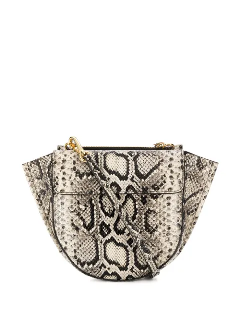 Wandler python print tote bag Black HORTENSIABAGMINI