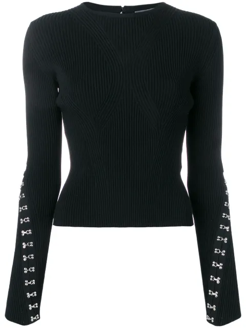 Alexander McQueen hook and eye jumper Black 571641Q1WVI