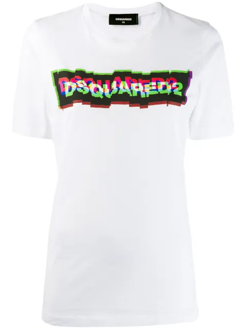 DSQUARED2 3D-effect logo print T-shirt White S75GD0032S22844