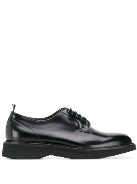 Green George leather derby shoes Black 2022