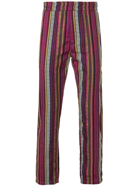 Paura striped straight-leg trousers Red 01PM4002M07090