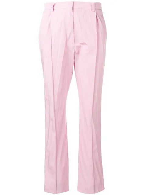 Valentino Garavani pleated cropped trousers Pink BRB3804H2