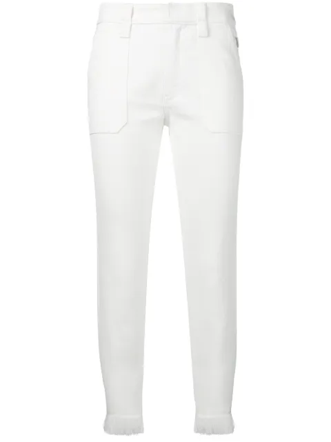 Chloé fringe trimmed jeans White C19UDP31154101WHITE