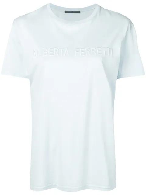 Alberta Ferretti logo T-shirt Blue A0715172