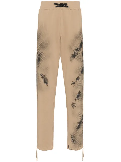 1017 ALYX 9SM abstract printed track pants Brown AAMPA0048FA01BEG0003TAN