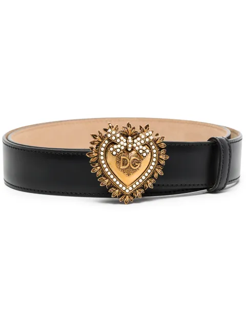 Dolce & Gabbana Devotion leather belt Black BE1315AK861