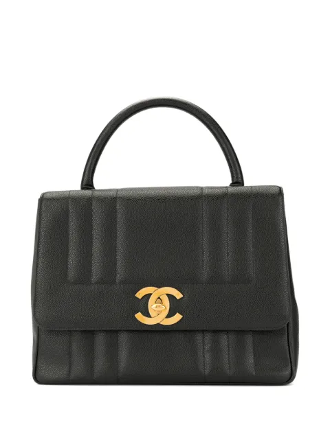 CHANEL Pre-Owned caviar skin Mademoiselle stitch handbag Black 3283544