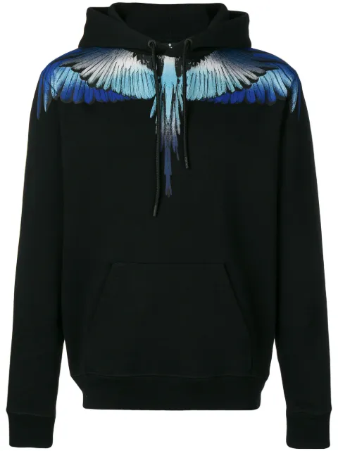 COUNTY OF MILAN Blue Wings hoodie Black CMBB007S196300211088