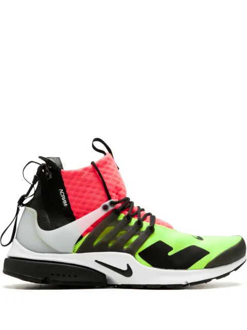 Nike x Acronym Air Presto Mid "Hot Lava/Volt" sneakers Green 844672