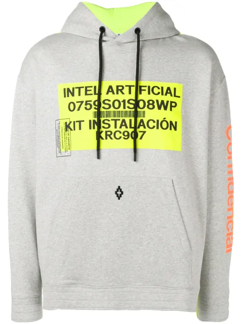 COUNTY OF MILAN printed two-tone hoodie Grey CMBB056S196300450688