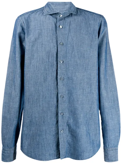 Dell'oglio a cutaway collar shirt Blue BAI21F7B30802142687