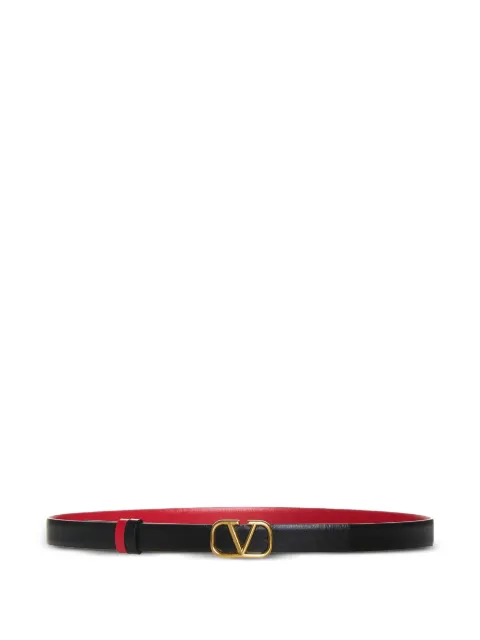 Valentino Garavani reversible VLogo signature belt in glossy calfskin 20 mm Black WT0S12ZFR