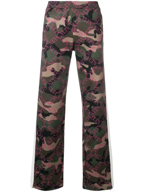 Valentino Garavani VLTN Grid print track pants Green VMD01AVZK