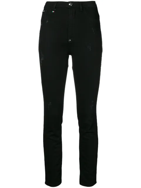 Philipp Plein high-waist jeggings Black S19CWDT1011PDE004N