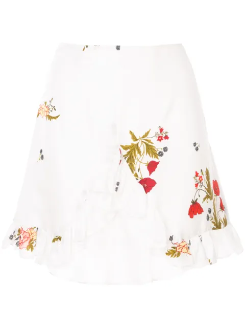 Macgraw Bonjour ruffle skirt White S033I