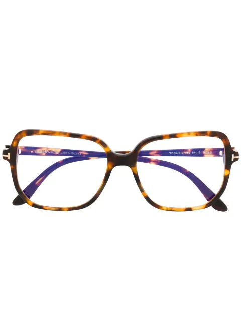 TOM FORD Eyewear oversized frame glasses Brown TF5578B