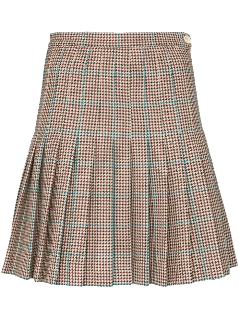 Off-White pleated checked mini skirt Multicolour OWCC080E19F270779900