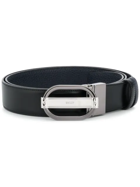 Bally oval buckle belt Black 6221554