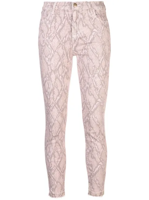 J Brand snakeskin print skinny jeans Pink JB002031