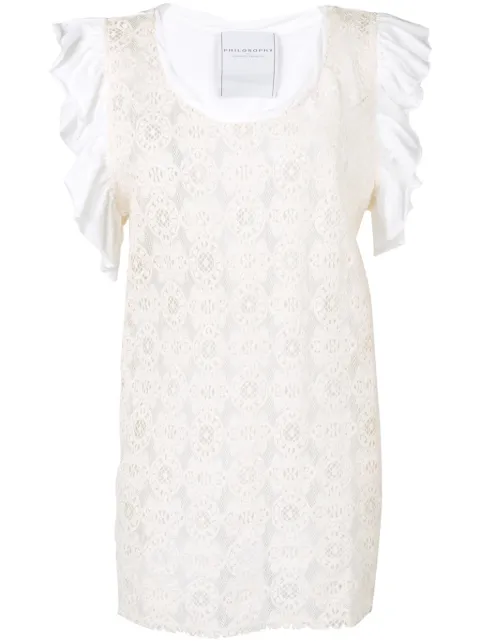 Philosophy Di Lorenzo Serafini embroidered top Neutrals A120421452