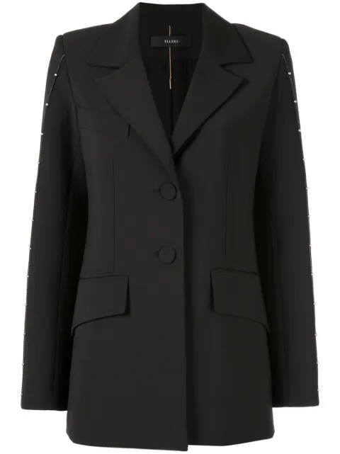 Ellery stud-embellished single-breasted blazer Black 9PJ710SUEBLK
