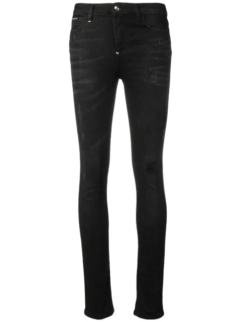 Philipp Plein ripped jeans Black P19CWDT1077PDE004N