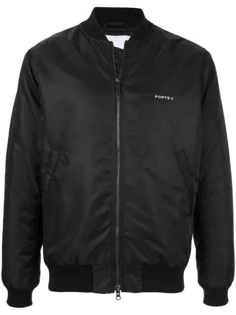 Ports V slogan bomber jacket Black VN8JSB25AWN005