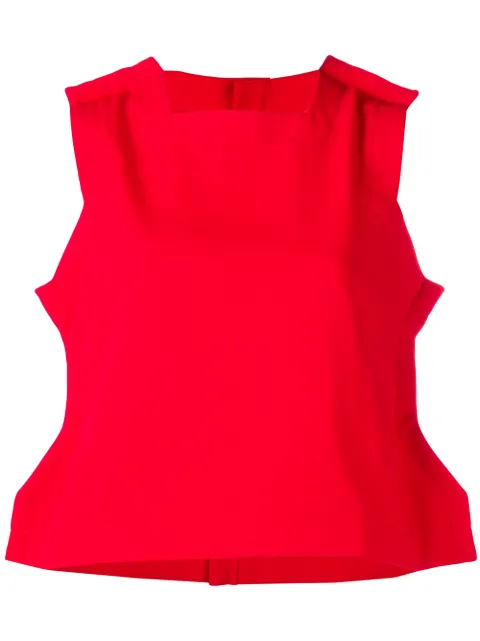 Comme Des Garçons Pre-Owned sleeveless peplum top Red CDG1067