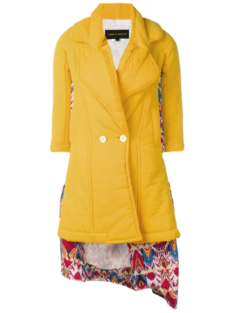 Comme Des Garçons Pre-Owned Docking puff coat Yellow CDG1025