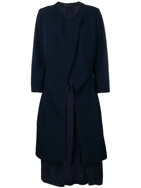 Comme Des Garçons Pre-Owned deconstructed back coat Blue CDG1113