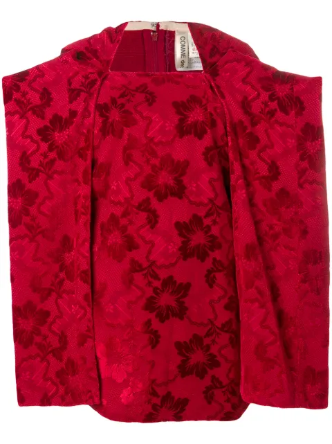 Comme Des Garçons Pre-Owned 1996 jacquard blouse Red CDG1089