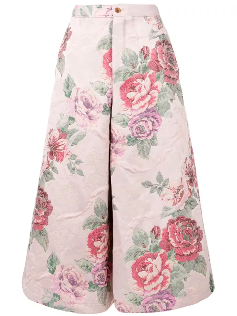 Comme Des Garçons Pre-Owned 1999's floral culottes Pink CDG1104