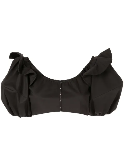 Ellery Hilaria puff-sleeve top Black 9PT343TWEBLK