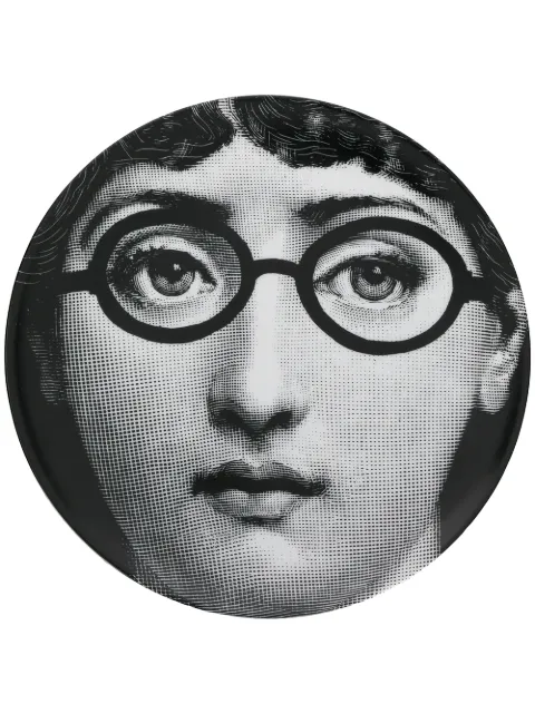 Fornasetti portrait plate Black PTV026X