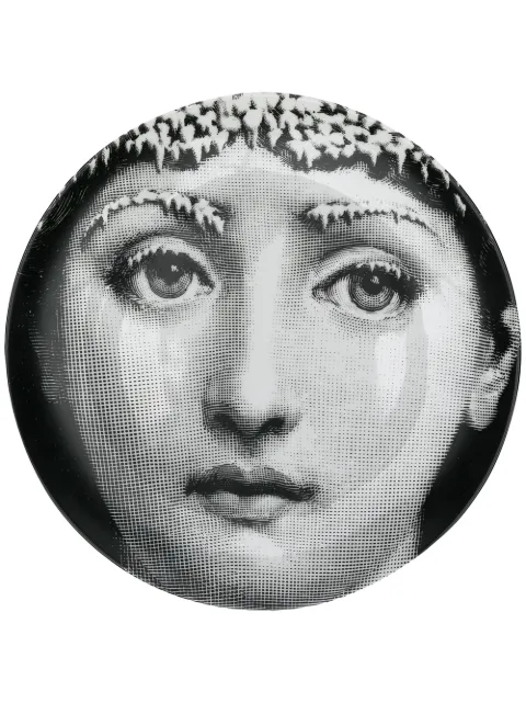 Fornasetti decorative wall plate Black PTV241X