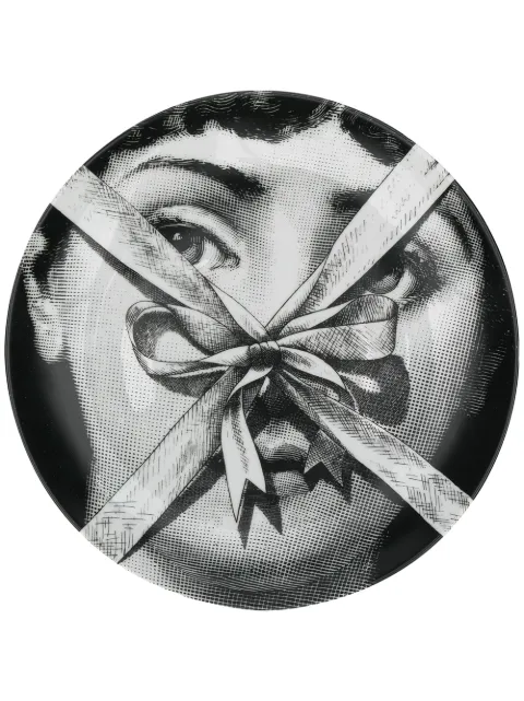 Fornasetti decorative homewear plate Black PTV171X