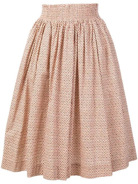 Woolrich printed popeline skirt Neutrals WWGON0334