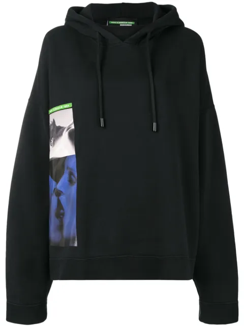 DSQUARED2 oversized graphic print hoodie Black S73GU0037S25030