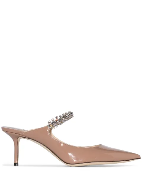 Jimmy Choo 65mm Bing leather mules Neutrals BING65PAT
