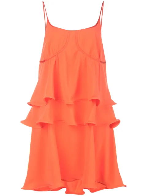 Sies Marjan ruffle detail dress Orange 11SP5138S98003LRM