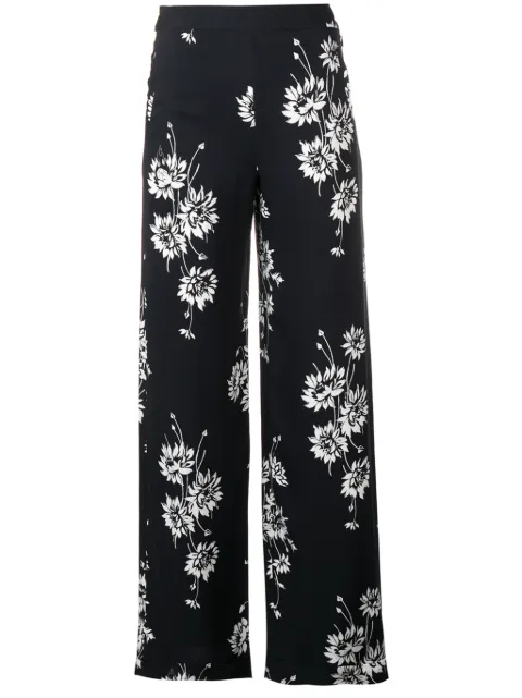 McQ Swallow floral printed trousers Black 528738RMF11