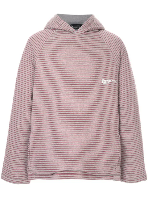 Martine Rose oversized striped hoodie Grey MRSS19625