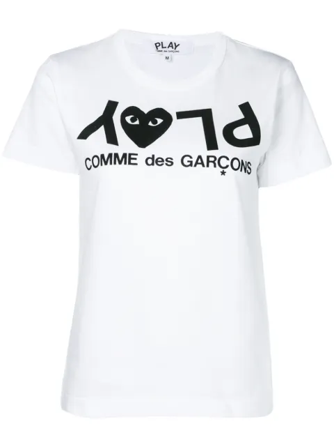 Comme Des Garçons Play logo print T-shirt White P1T067