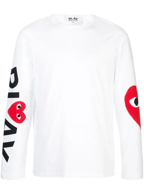 Comme Des Garçons Play logo-print T-shirt White P1T258