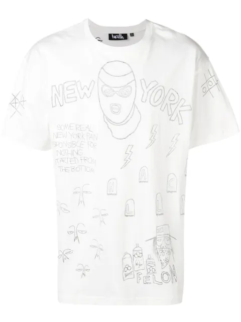 Haculla nocturnal T-shirt White HA02AIT21