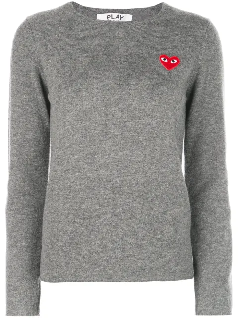 Comme Des Garçons Play heart-appliqué sweater Grey P1N067