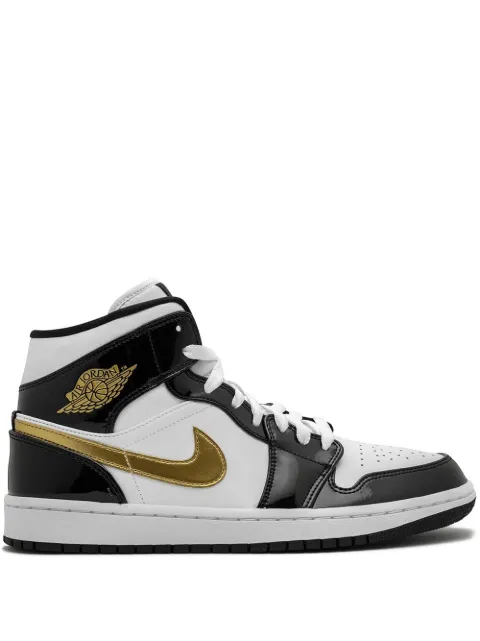 Jordan Air Jordan 1 Mid SE "Black/Gold Patent Leather" sneakers White 852542007